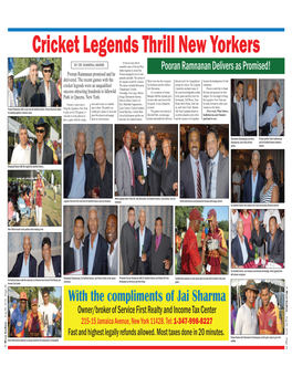 Cricket Legends Thrill New Yorkers