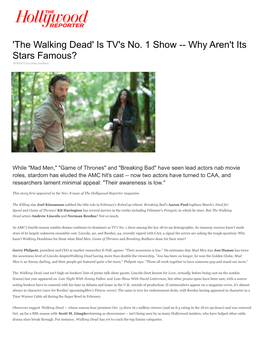 The Walking Dead' Is TV's No