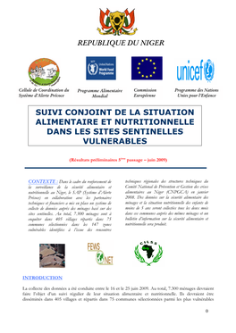 Suivi Conjoint De La Situation Alimentaire Et