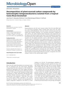 Sourced Carbon Compounds by Heterotrophic