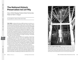 The National Historic Preservation Act at Fifty