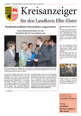 Kreisanzeiger Für Den Landkreis Elbe-Elster