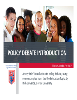 Policy Debate Introduction