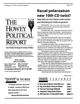 Howey Political Report Is Published 40 Times a Year by Newslink, Inc