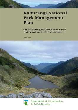 Kahurangi National Park Management Plan