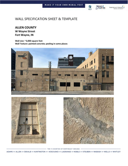 Wall Specification Sheet & Template Allen County