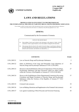 Laws and Regulations