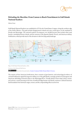 From Cannon to Beach Nourishment in Gulf Islands National Seashore