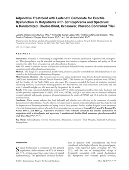 Adjunctive Treatment with Lodenafil Carbonate