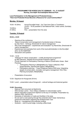 Programme Dovrefjell.Pdf