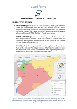Weekly Conflict Summary | 8 – 14 April 2019