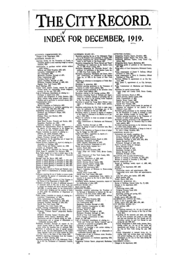Index for December, 1919