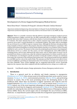 Development of a Drone-Supported Emergency Medical Service