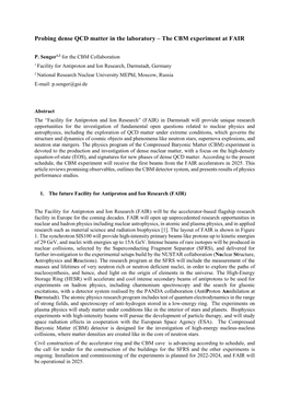 Probing Dense QCD Matter in the Laboratory – the CBM Experiment at FAIR