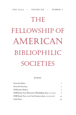 American BIBLIOPHILIC SOCIETIES