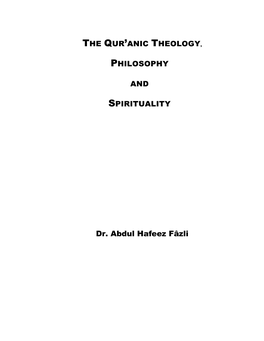 The Qur'anic Th ... Sophy and Spirituality.Pdf
