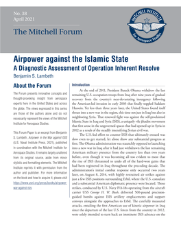 Airpower Against the Islamic State a Diagnostic Assessment of Operation Inherent Resolve Benjamin S