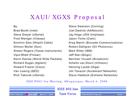 XAUI/XGXS Proposal