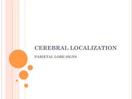 Cerebral Localization