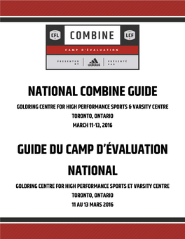 National Combine Guide Guide Du Camp D'évaluation National