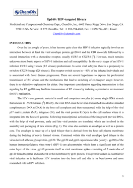 Gp160 / HIV-Targeted Library