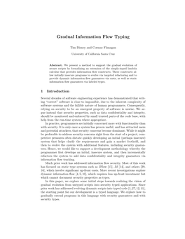 Gradual Information Flow Typing