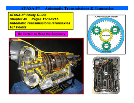 ATASA 5 Th Automatic Transmissions & Transaxles