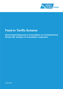 Feed-In Tariffs Scheme