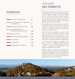 Sommaire Histoire Des Ferrette