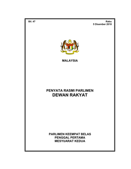 Penyata Rasmi Parlimen Dewan Rakyat