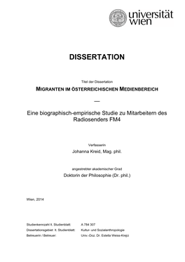 Dissertation