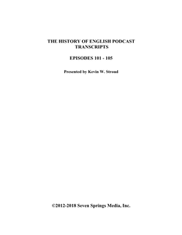 The History of English Podcast Transcripts Episodes