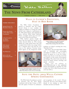 THE NEWS from CATHERLAND Volume 2, Issue 2 J Ul Y 20 12