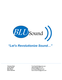 “Let's Revolutionize Sound…”
