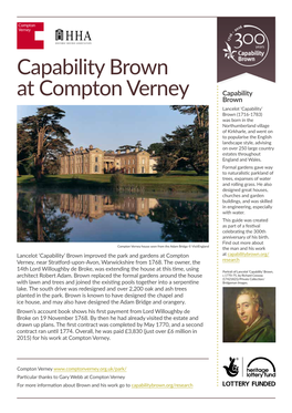 Capability Brown at Compton Verney Leaflet