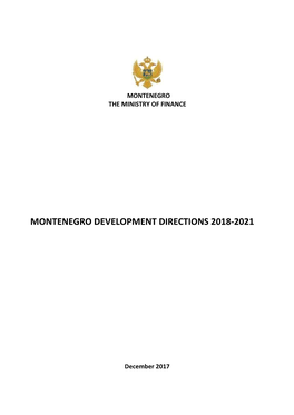 Montenegro Development Directions 2018-2021