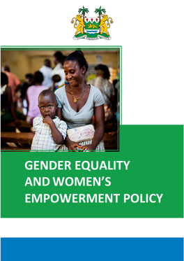 Gender Equality and Women Empowerment Policy(GEWE)