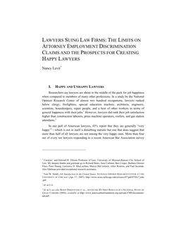 Lawyers Suing Law Firms:The Limits on Attorney