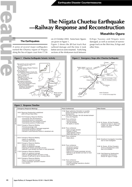 The Niigata Chuetsu Earthquake —Railway Response and Reconstruction Masahiko Ogura