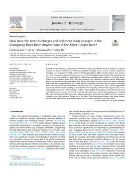 How Have the River Discharges and Sediment Loads Changed in The