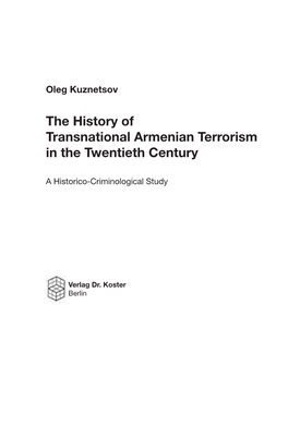 The History of Transnational Armenian Terrorism in the Twentieth Century