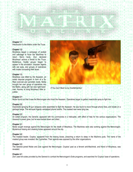 The Matrix Online Storyline