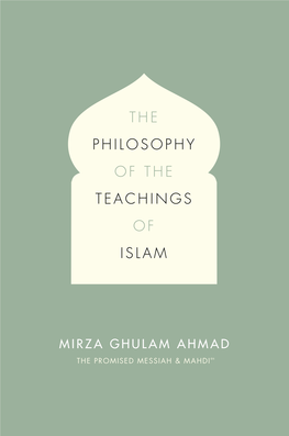 The Philosophy of the Teachings of Islam