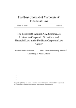 Fordham Journal of Corporate & Financial