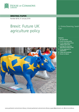 Brexit: Future UK Agriculture Policy