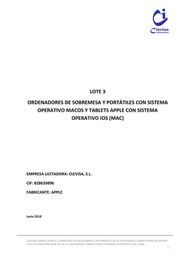 Lote 3 Ordenadores De Sobremesa Y Portátiles Con Sistema Operativo Macos Y Tablets Apple Con Sistema Operativo Ios (Mac)