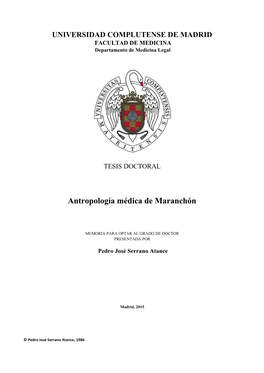 Antropología Médica De Maranchón