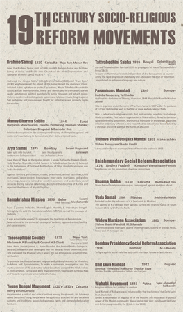 Century Socio-Religious 19Reform Movements