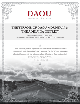 The Terroir of Daou Mountain & the Adelaida District