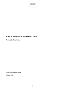 PLANO DE PORMENOR DE ALBANDEIRA – ATE A1 Termos De